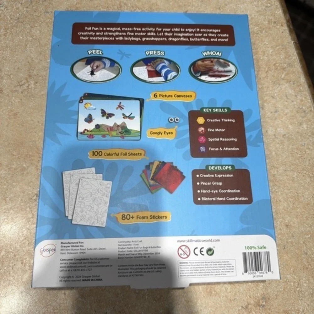 Skillmatics Peel & Press‎ FOIL FUN  Bugs & Butterflies NEW & Sealed 4-9 Y.   697